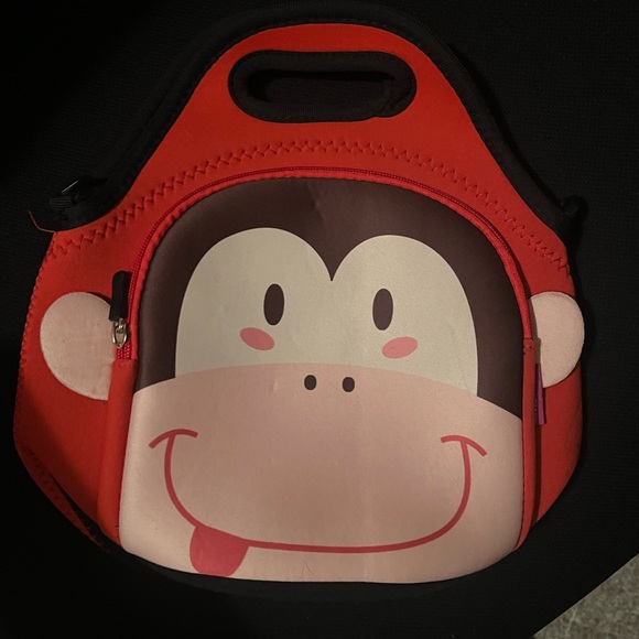 Other - Monkey Face Lunch‎ Bag with Red Handle